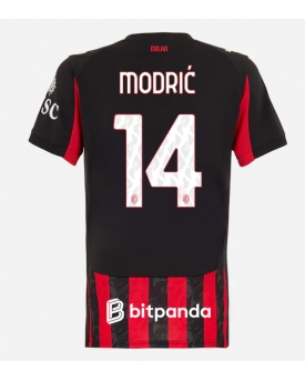 Billige Fotballdrakt AC Milan Luka Modric #14 Replika Hjemmedrakt Dame 2025-26 Kortermet